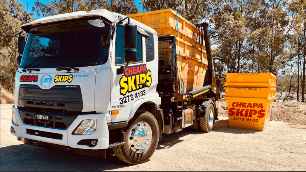 Choosing the Right Skip Bin Provider - cheapa skip vehicle and yellow skip bins